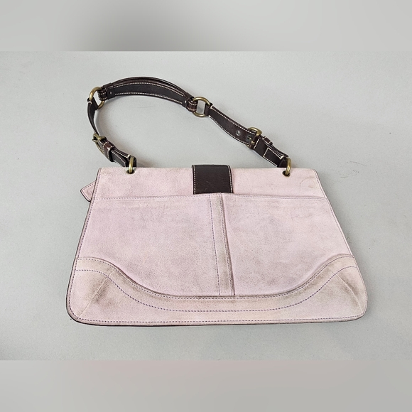 Vintage Coach lavendar suade strap satchel - Picture 6 of 9